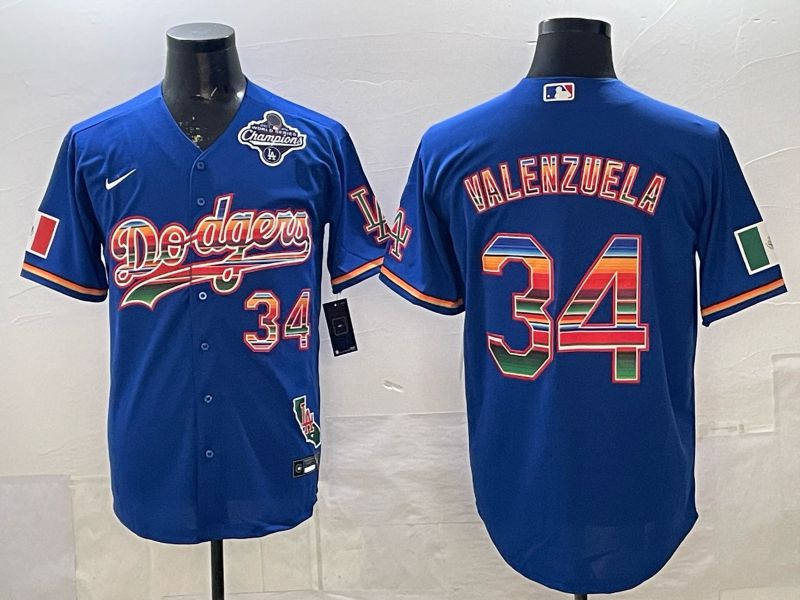 Men Los Angeles Dodgers #34 Vlenzuela Blue 2026 Nike Game MLB Jersey 002->los angeles dodgers->MLB Jersey